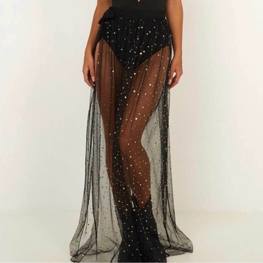 Showpo sheer wrap skirt